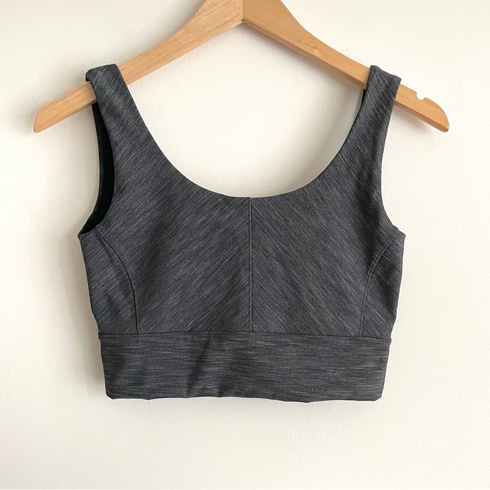 lululemon Lab Melange Scoopt Bra in Heather Black